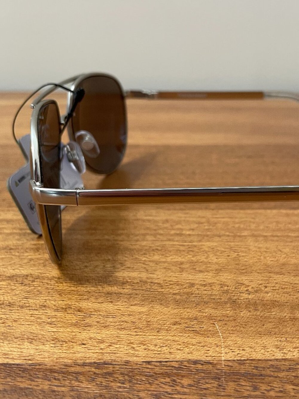 NWT Foster Grant Modern Men's Silver Aviator Sunglasses, Summer travel, beach - Picture 7 of 14